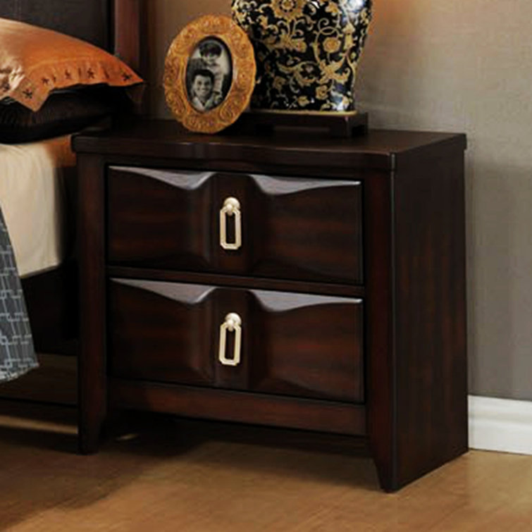 Red Barrel Studio® Jordani Design Nightstand, Retro Nightstand, Bed